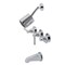 Kingston Brass KBX8131DL Three-Handle Tub and Shower Faucet, Polished Chrome KBX8131DL - alternate 1